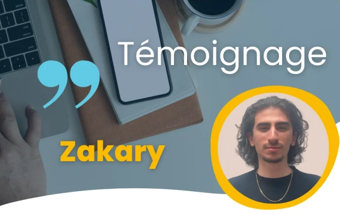 Zakary, alternant en développement web et mobile